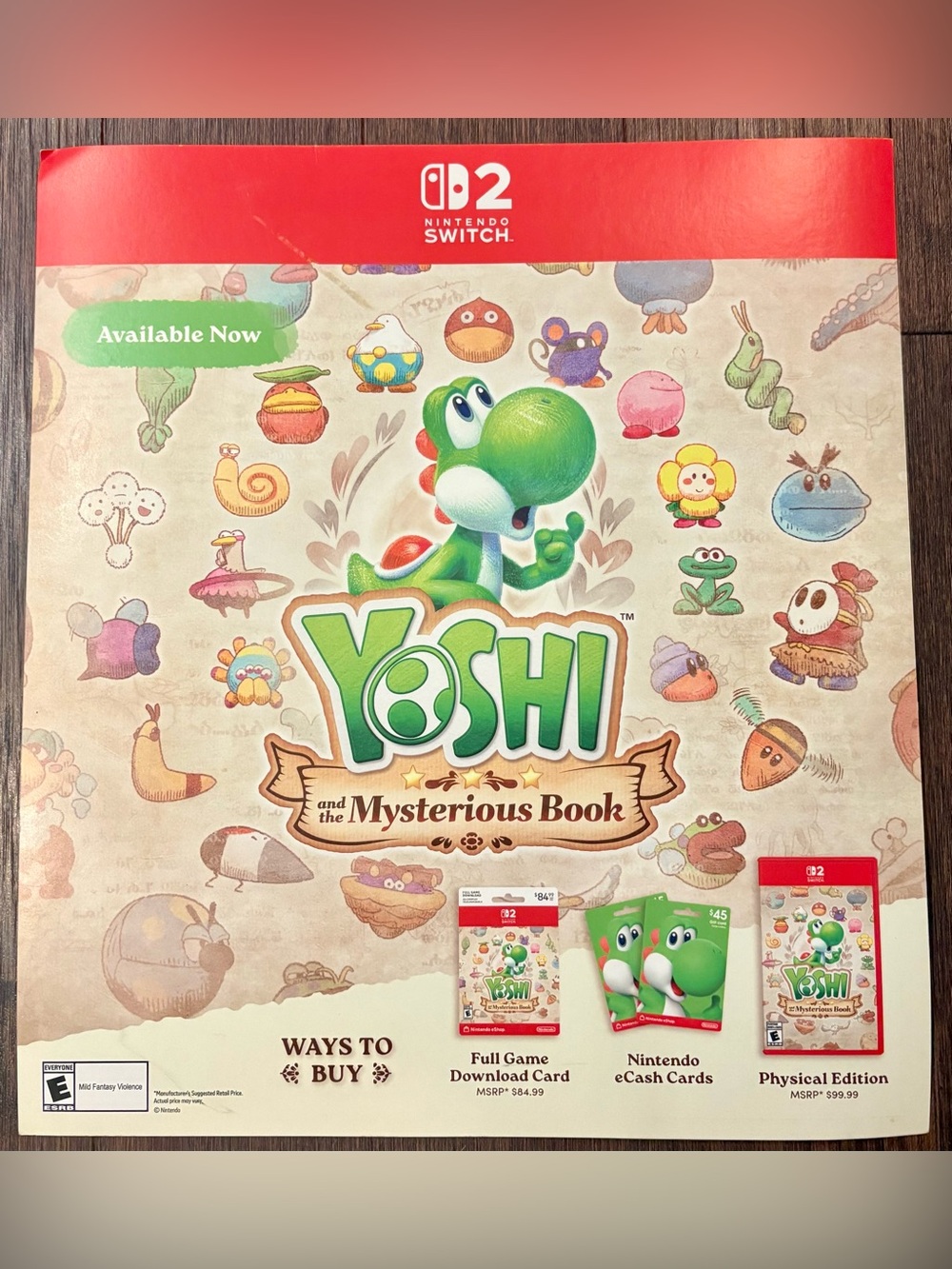 Nintendo Switch 2 Yoshi And The Mysterious Book Ad Promo Nes SNES Mario Rare